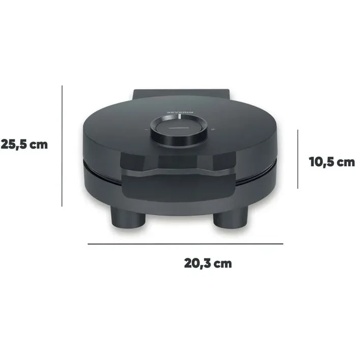 Severin WA2116 Gaufrier 1200 W Noir avec Revêtement Céramique Antiadhésif et Formes de Cœur Severin WA2116 Gaufrier 1200 W Noir avec Revêtement Céramique Antiadhésif et Formes de Cœur
