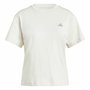 T-shirt à manches courtes femme Adidas Essentials Small Logo Blanc Beige