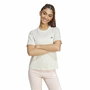 T-shirt à manches courtes femme Adidas Essentials Small Logo Blanc Beige