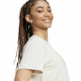 T-shirt à manches courtes femme Adidas Essentials Small Logo Blanc Beige