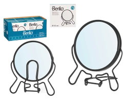 BERILO Miroir à double grossissement 9,5 cm noir