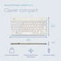 R-Go Tools R-Go Compact Break - Clavier ergonomique compact filaire avec logiciel de pause, indicateur LED, disposition QWERTY Nordic, blanc