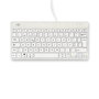 R-Go Tools R-Go Compact Break - Clavier ergonomique compact filaire avec logiciel de pause, indicateur LED, disposition QWERTY Nordic, blanc