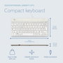 R-Go Tools R-Go Compact Break - Clavier ergonomique compact filaire avec logiciel de pause, indicateur LED, disposition QWERTY Nordic, blanc