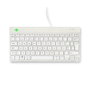 R-Go Tools R-Go Compact Break - Clavier ergonomique compact filaire avec logiciel de pause, indicateur LED, disposition QWERTY Nordic, blanc
