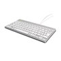 R-Go Tools R-Go Compact Break - Clavier ergonomique compact filaire avec logiciel de pause, indicateur LED, disposition QWERTY Nordic, blanc