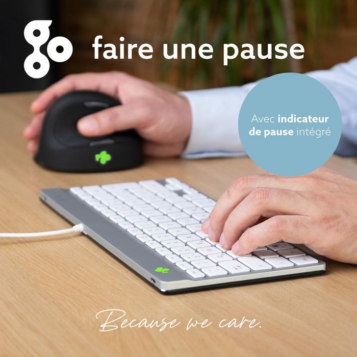R-Go Tools R-Go Compact Break - Clavier ergonomique compact filaire avec logiciel de pause, indicateur LED, disposition QWERTY Nordic, blanc R-Go Tools R-Go Compact Break - Clavier ergonomique compact filaire avec logiciel de pause, indicateur LED, disposition QWERTY Nordic, blanc