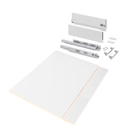 Emuca Kit de tiroirs Vertex module 900mm, blanc et gris anthracite