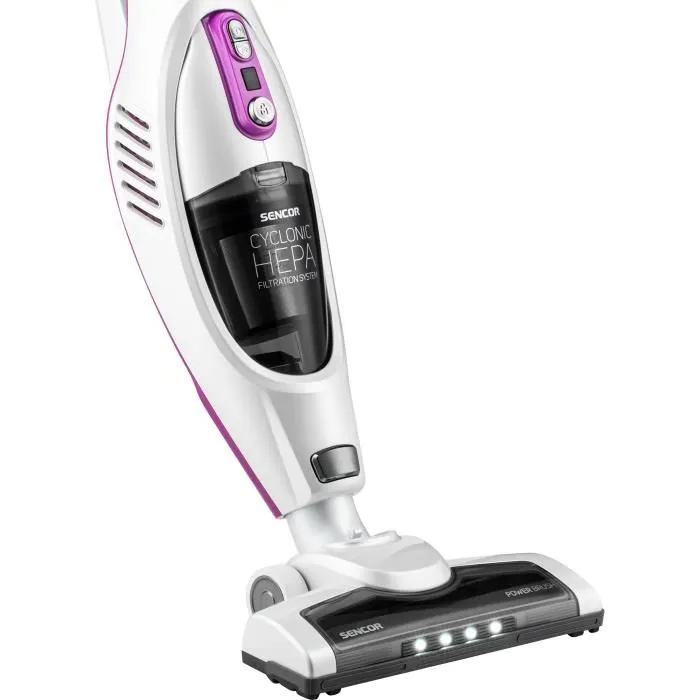 Sencor SVC 7814VT Aspirateur balai sans fil 2-en-1, Blanc / Violet