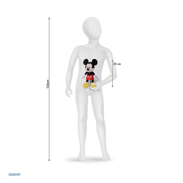 Simba Peluche Mickey Mouse 25 cm Multicouleur