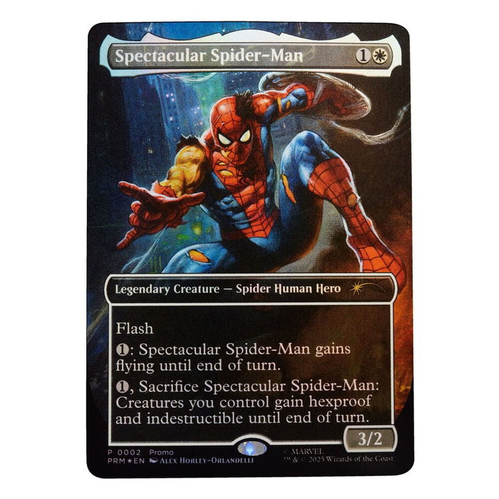 HASBRO - Figurine articulée Spider-Man Magic The Gathering Marvel 15 cm avec accessoires et carte exclusive