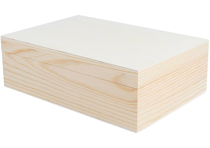 Innspiro Boîte rectangulaire en bois de pin massif 29x21x7cm Innspiro Boîte rectangulaire en bois de pin massif 29x21x7cm