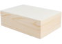 Innspiro Boîte rectangulaire en bois de pin massif 29x21x7cm