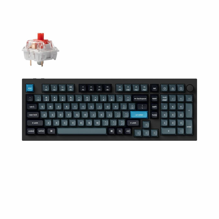 Keychron Q5 Pro Clavier mécanique gamer ANSI Noir avec switchs Red et rétroéclairage RGB Keychron Q5 Pro Clavier mécanique gamer ANSI Noir avec switchs Red et rétroéclairage RGB