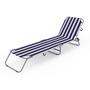 Marbueno 10020 Tumbona Pliable en Acier avec Rayures Bleues et Blanches pour Plage et Piscine 187x55x24 cm