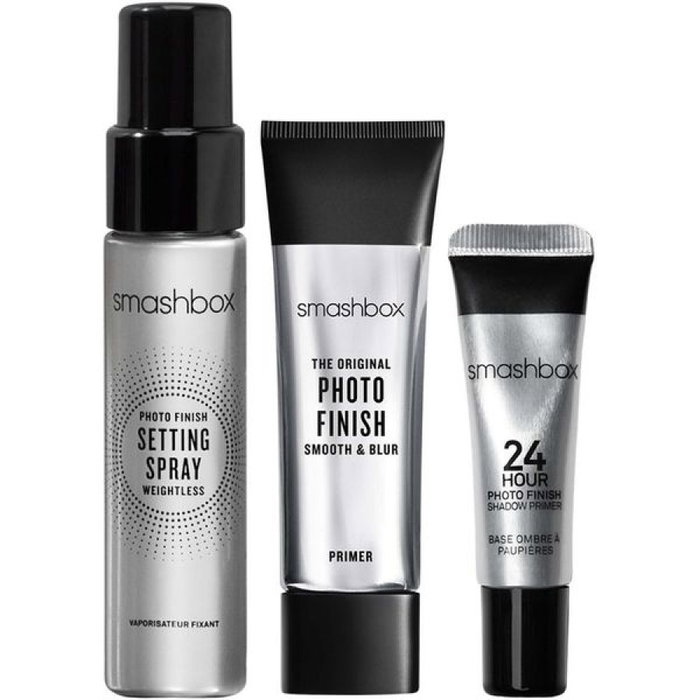 Smashbox - Set Photo Finish 3 Produits: Primer Fluide Matte Finish 12 ml, Spray Fixateur 30 ml, Primer pour Fards à Paupières 7 ml Smashbox - Set Photo Finish 3 Produits: Primer Fluide Matte Finish 12 ml, Spray Fixateur 30 ml, Primer pour Fards à Paupières 7 ml