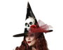 BigBuy Carnival Chapeau Noir avec Motif Crâne pour Halloween