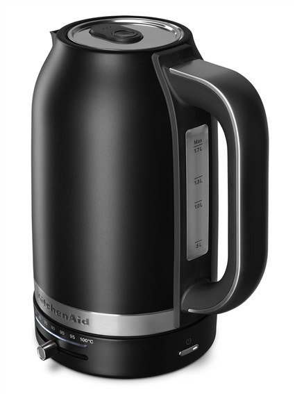 KitchenAid 5KEK1701 EBM Bouilloire électrique 1.7L Noir mat avec réglage précis de la température (50°C à 100°C)