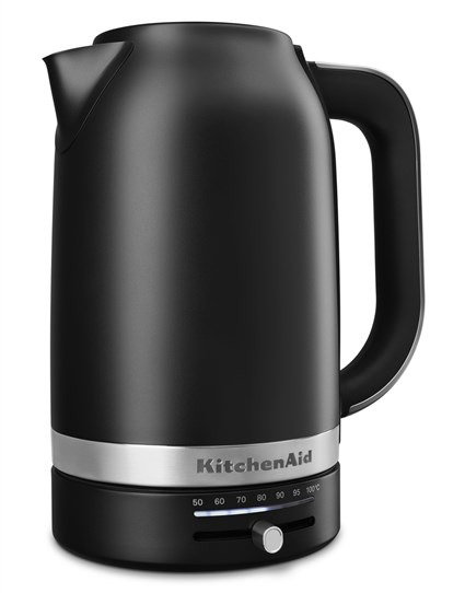 KitchenAid 5KEK1701 EBM Bouilloire électrique 1.7L Noir mat avec réglage précis de la température (50°C à 100°C)