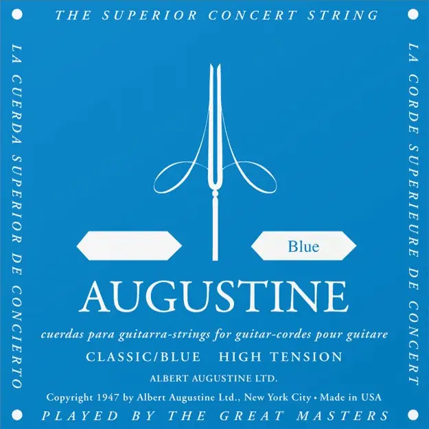 Augustine Jeu de 12 cordes classiques en nylon, tension haute, Sol (Set de 12) Augustine Jeu de 12 cordes classiques en nylon, tension haute, Sol (Set de 12)