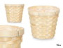 Ibergarden Cache-pot Rond en Bambou Tressé 15 cm x 13 cm Naturel (Set de 24)
