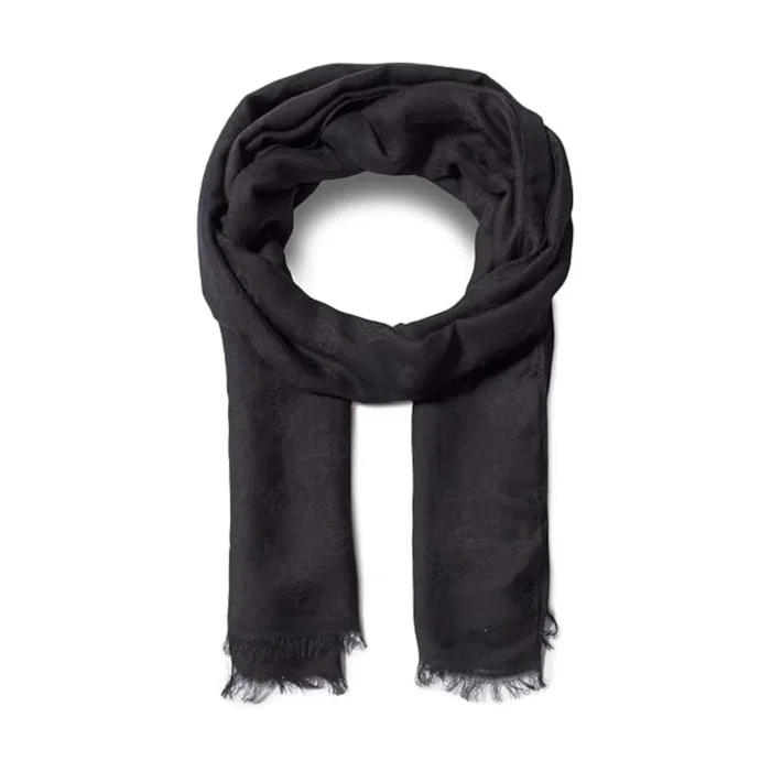 Guess Ninette Jacquard Écharpe en textile Noir Guess Ninette Jacquard Écharpe en textile Noir