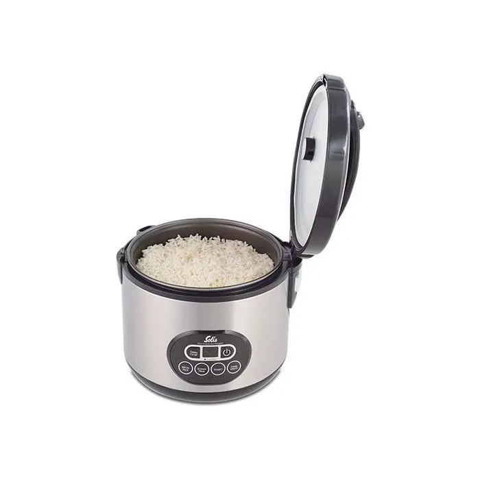 Solis Rice Cooker Duo Programm 817, 1,2L, Argent / Noir