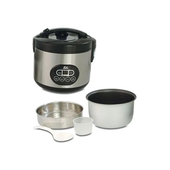 Solis Rice Cooker Duo Programm 817, 1,2L, Argent / Noir