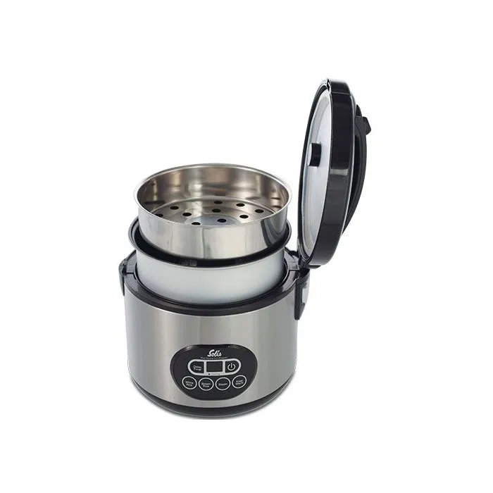 Solis Rice Cooker Duo Programm 817, 1,2L, Argent / Noir
