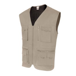 VELILLA Gilet technique multiboches 105901, Beige, XXL