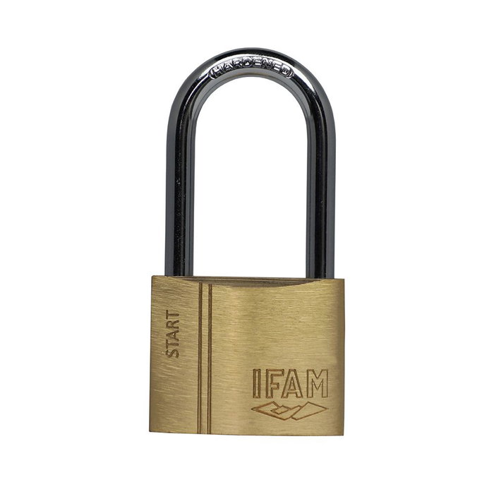 Ifam SR40AL 074010SR Cadenas à arceau long 40mm Acier trempé chromé Laiton extrudé