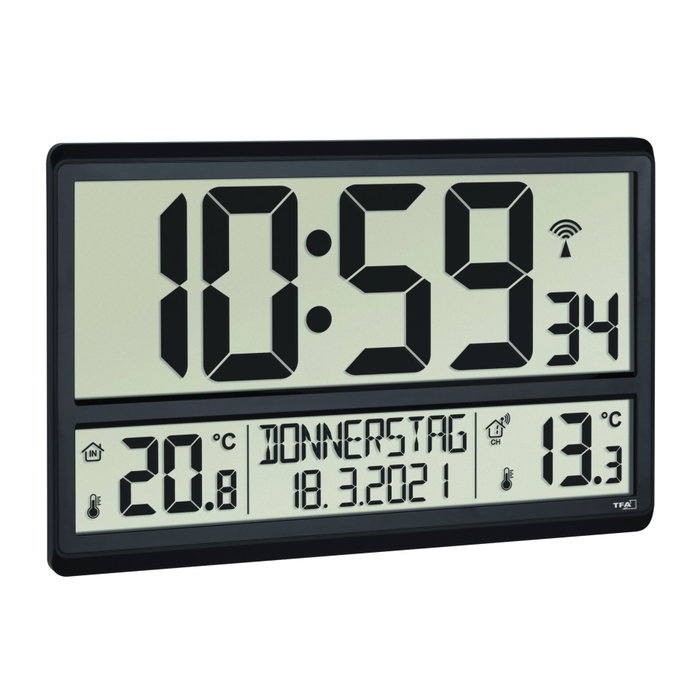 Tfa TFA 60.4521.01 XL Horloge Radio avec Température Intérieure/Extérieure Tfa TFA 60.4521.01 XL Horloge Radio avec Température Intérieure/Extérieure