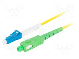LANBERG Patch cord en fibre optique LC/UPC,SC/APC 1m jaune
