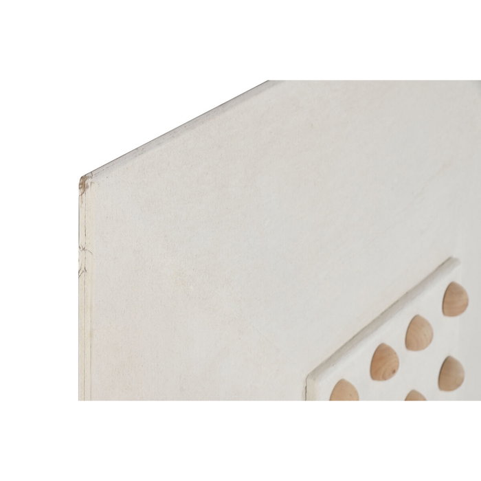 Home ESPRIT Décoration murale Scandi Boulettes Blanc Naturel 80 x 6 x 80 cm
