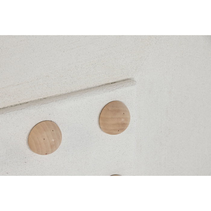 Home ESPRIT Décoration murale Scandi Boulettes Blanc Naturel 80 x 6 x 80 cm