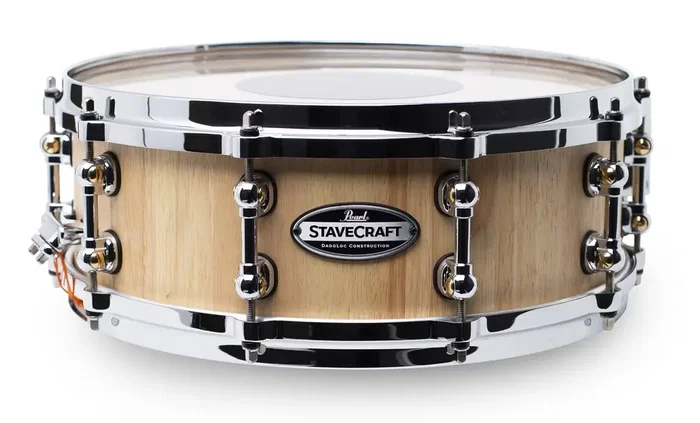 PEARL Caisse claire StaveCraft 14x5" Makha Pearl - Bois de Makha et chêne, 41x26x41.5 cm