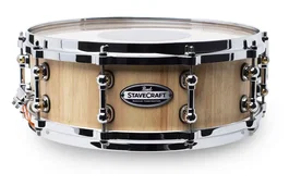 PEARL Caisse claire StaveCraft 14x5" Makha Pearl - Bois de Makha et chêne, 41x26x41.5 cm
