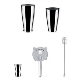 Alessi Set d'accessoires cocktail Lunar Eclipse en acier inoxydable 18/10