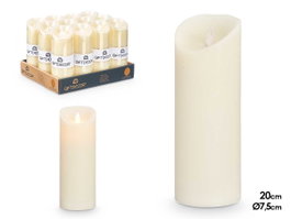 GIFTDECOR Bougie LED Haute Crème-Jaune