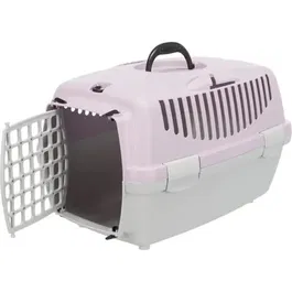 TRIXIE - Capri 1 - Box de transport pour petits animaux - 32 x 31 x 48 cm - Gris clair et mauve - Avec poignée et bac de rangement