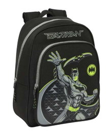 Safta Mochila infantil adapt.carro batman "game over" 27x33x10cm - Sac à dos enfant Batman pour poussette 3 ans