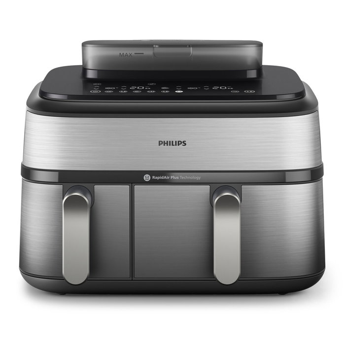 Philips Airfryer NA555 00 Dual Basket 9L 2750W Silver