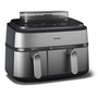 Philips NA555/00 Friteuse sans huile Airfryer Dual Basket 9L 2750W argent