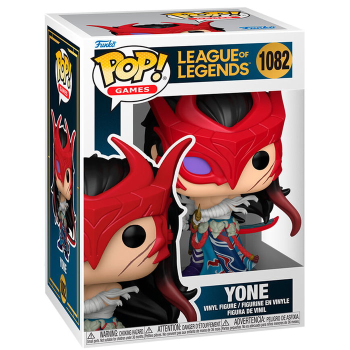 FUNKO - Figurine POP League of Legends Yone - Figurine vinyle de collection de 9 cm dans sa boîte cadeau
