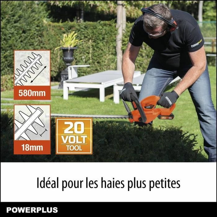 Dual Power Taille-Haie POWDPG7531 20 V, Lame 580 mm Dual Power Taille-Haie POWDPG7531 20 V, Lame 580 mm