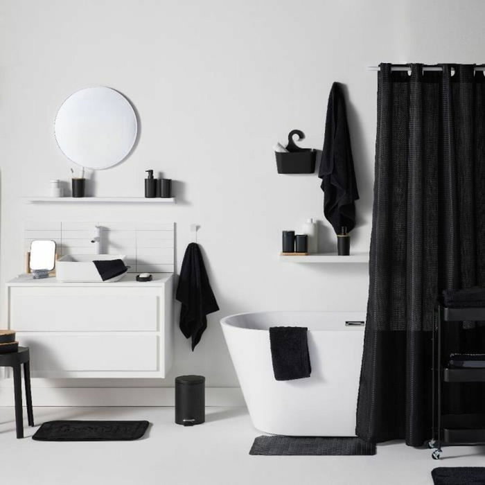 Today UTILITY Tapis de bain ultra absorbant - 40 x 60 cm - Noir (Noir) - Anti-dérapant - Séchage rapide - Polyester