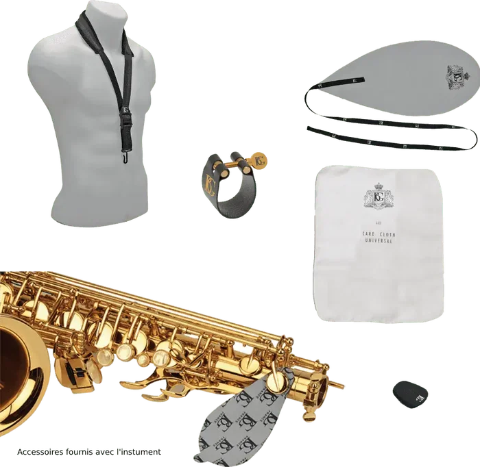 SML Saxophone Soprano Courbé Sc620 SML, Sib, Laqué Doré, avec Kit BG SML Saxophone Soprano Courbé Sc620 SML, Sib, Laqué Doré, avec Kit BG
