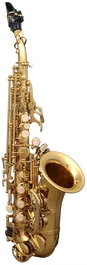 SML Saxophone Soprano Courbé Sc620 SML, Sib, Laqué Doré, avec Kit BG