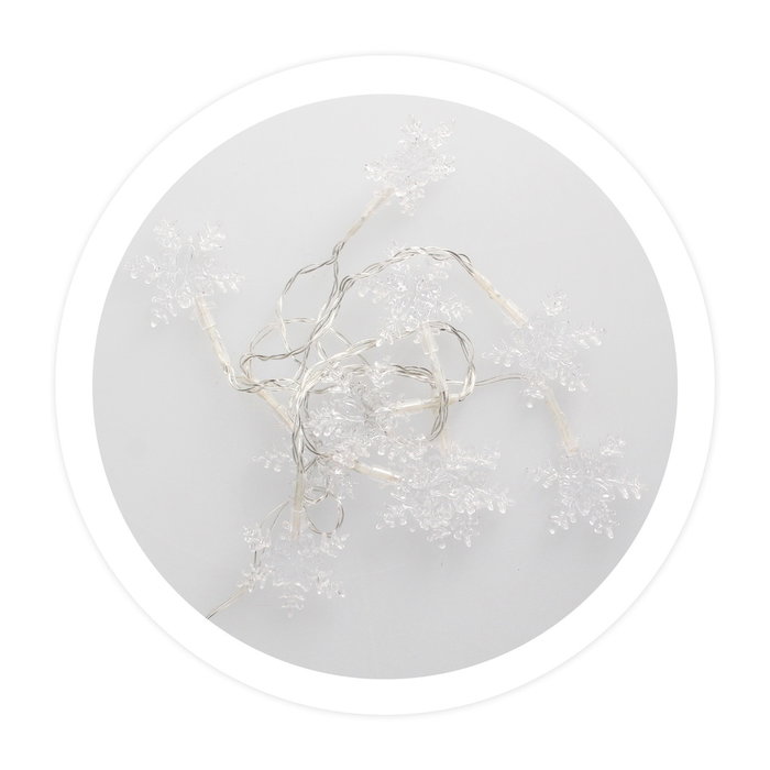 GSC Evolution Guirlande de flocons de neige LED transparents 1,35 m, lumière froide GSC Evolution Guirlande de flocons de neige LED transparents 1,35 m, lumière froide