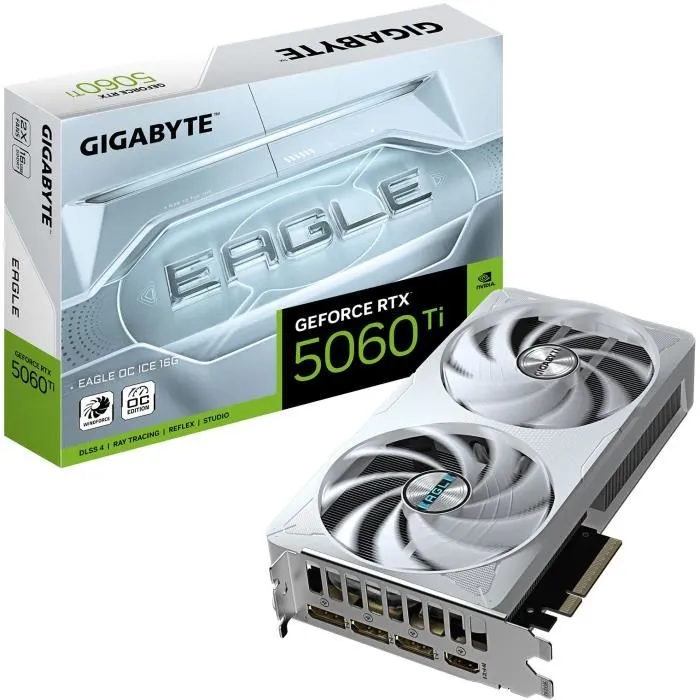 Carte Graphique Gigabyte 9VN506TEOI-00-G10 geforce rtx 5060 ti 16 GB GDDR6 GDDR7 Carte Graphique Gigabyte 9VN506TEOI-00-G10 geforce rtx 5060 ti 16 GB GDDR6 GDDR7